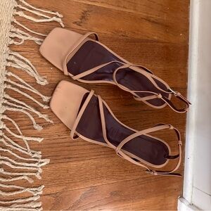 Elegant Tan Strappy Sandals - Staud